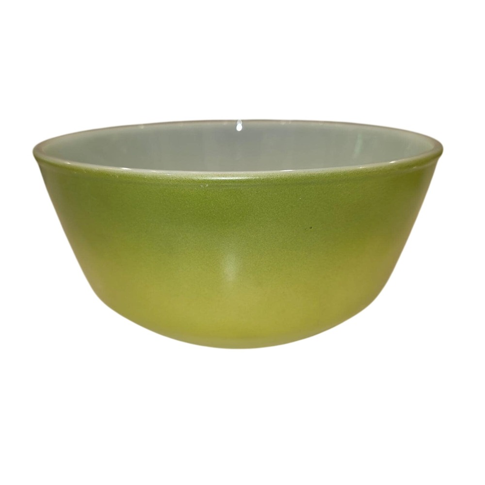 Vintage Anchor Hocking Fire King Avocado Swirl‎ Mixing Bowl Retro Kitchenware